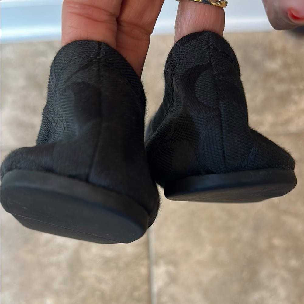 Coach Black Leather Ballet Flats with Buckle 8 - Picture 3 of 3